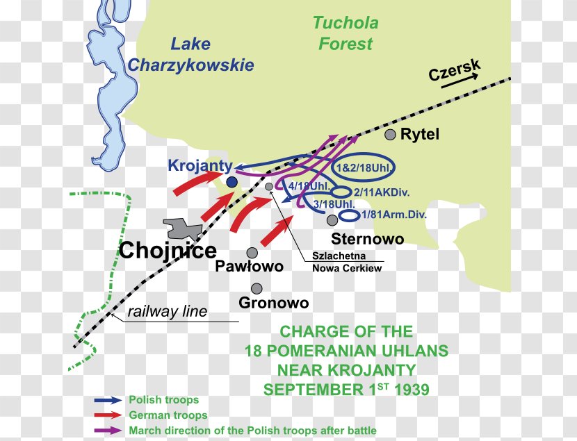 Charge At Krojanty Invasion Of Poland Battle Tuchola Forest Second World War - Forced Kin Transparent PNG