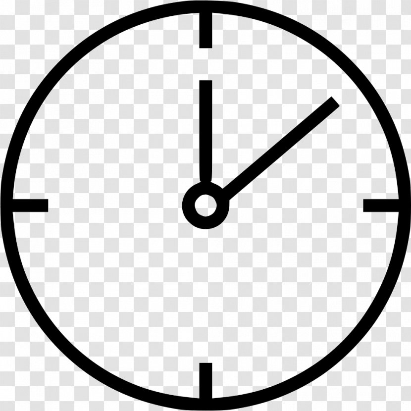 Watchtime Outline - Black And White - Line Art Transparent PNG