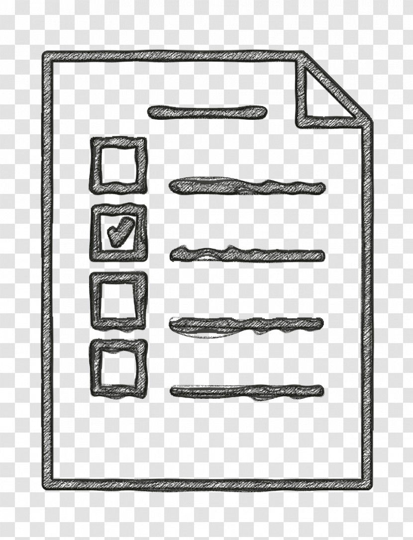 Linear Detailed High School Elements Icon Test Icon Transparent PNG