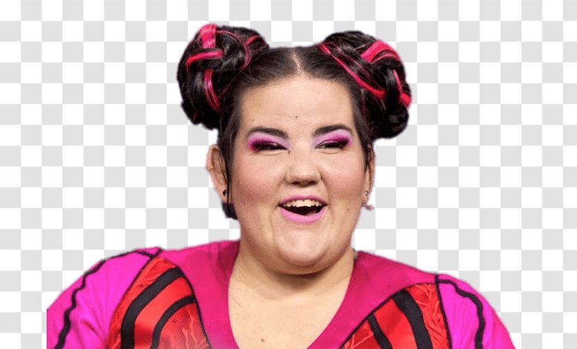 Netta Barzilai Israel In The Eurovision Song Contest 2018 Eyebrow - Pink - Jillie Mae Eddy Transparent PNG