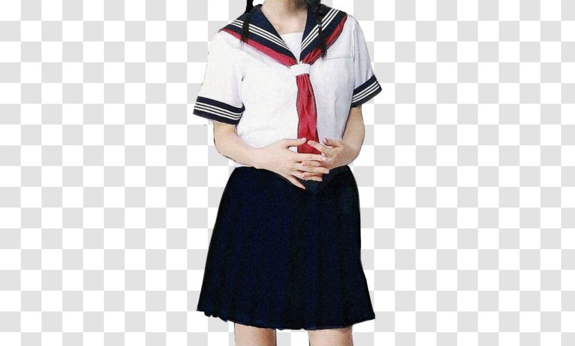 Japanese School Uniform T-shirt Dress - Tshirt Transparent PNG