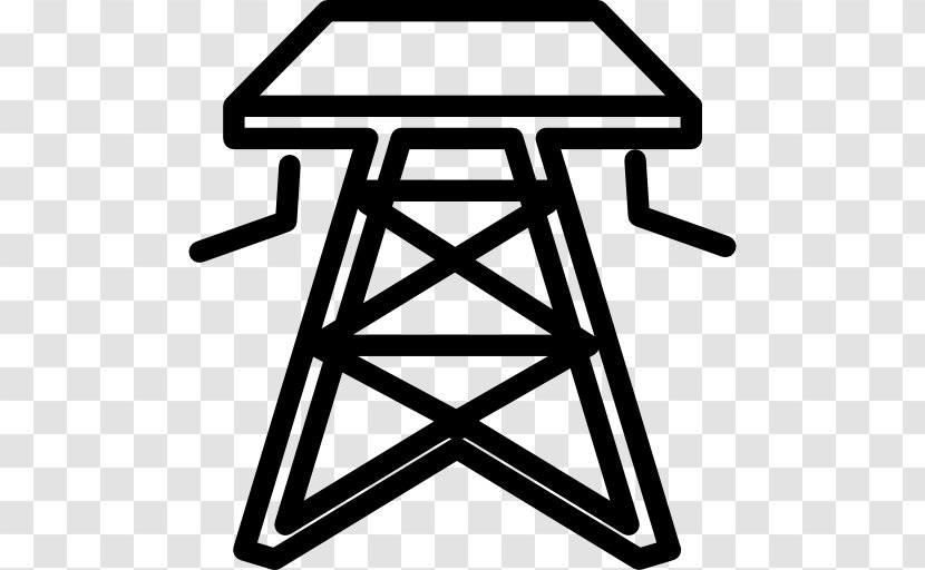 Structure Clip Art - Black And White - Electric Tower Transparent PNG