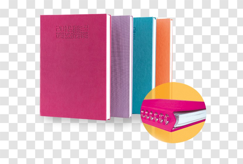 Diary Notebook Wire Binding Levent Ofset Magenta - Spiral Transparent PNG
