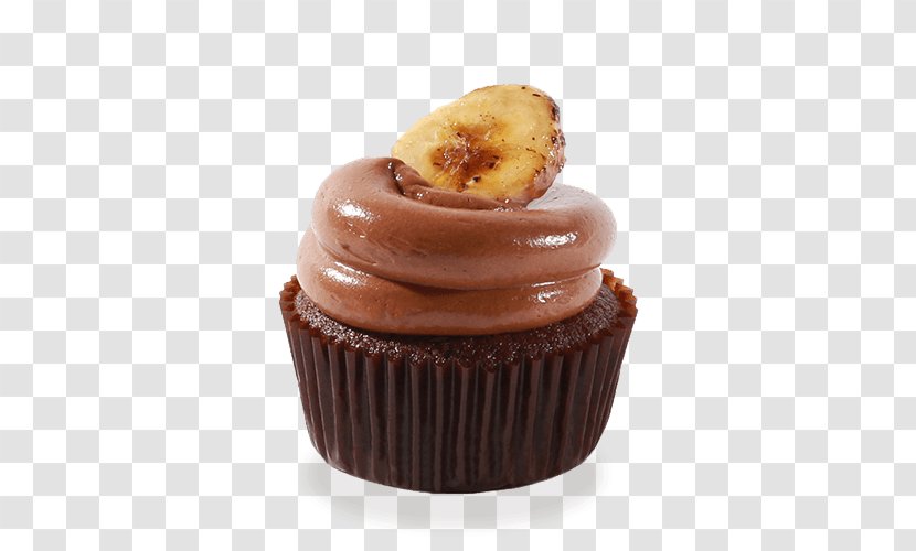 Cupcake Chocolate Truffle Peanut Butter Cup Praline - Dessert - Banana In Transparent PNG