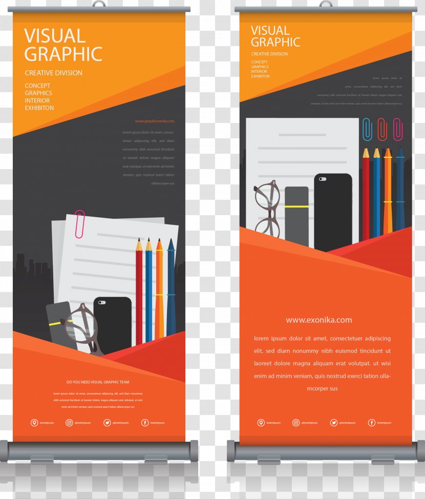 Graphic Design Banner Standee - Brochure Transparent PNG