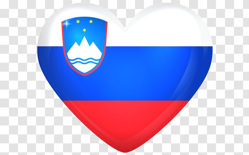 Flag Of Slovenia Desktop Wallpaper Computer - Heart Transparent PNG