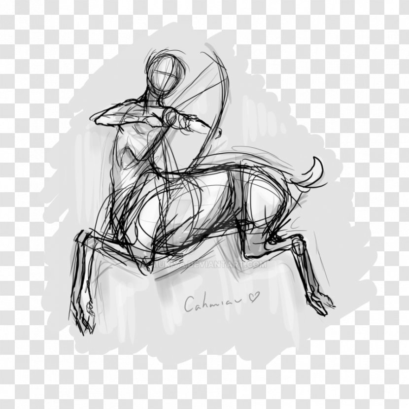 Horse Drawing Line Art Sketch - Black And White Transparent PNG