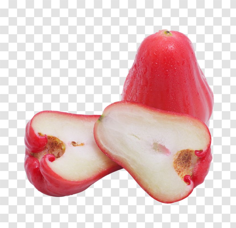 Java Apple Auglis - Syzygium Samarangense - Wax Fruit Cut Shot Transparent PNG