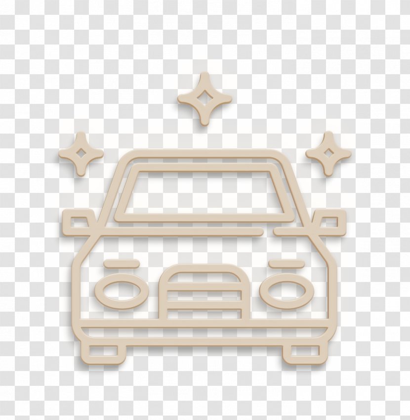 Car Icon Shopping Center - Beige - Metal Transparent PNG