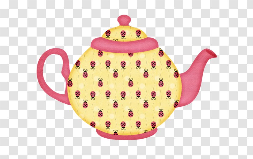 Teapot Drawing Kitchen - Hand-painted Ladybug Pattern Transparent PNG