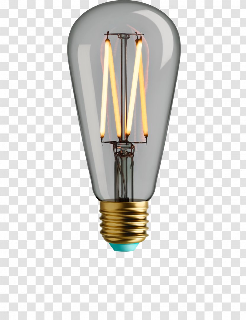 Incandescent Light Bulb LED Lamp Plumen Filament - Edison Screw Transparent PNG