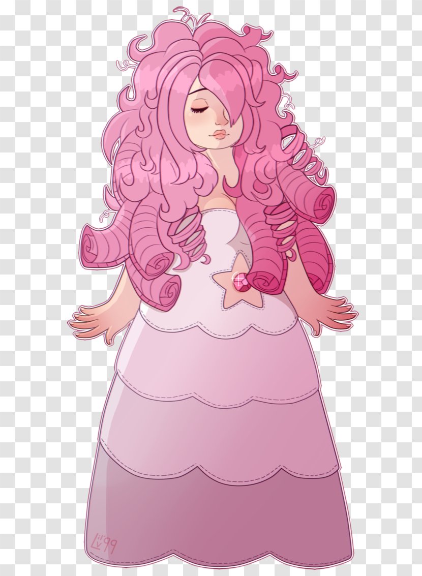 Rose Quartz Fan Art Pink - Cartoon - Leslie Transparent PNG