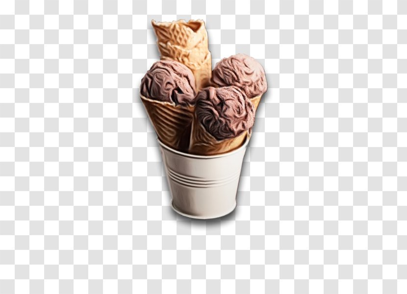 Ice Cream Cone Background - Black - Cuisine Transparent PNG