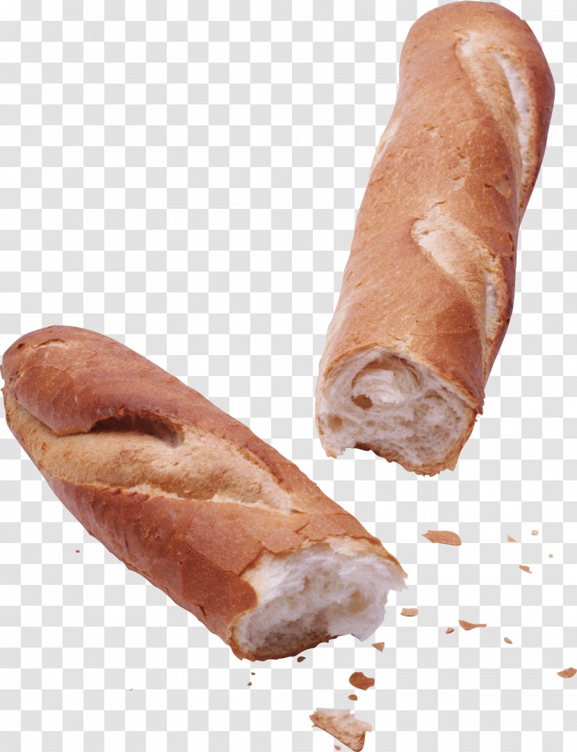 Baguette Garlic Bread Croissant - Sliced - Image Transparent PNG