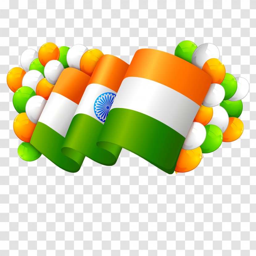 India Independence Day Flag - Orange Plastic Transparent PNG