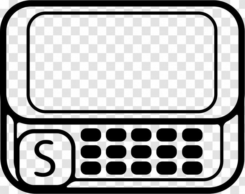 Telephone IPhone Clip Art - Black And White - Iphone Transparent PNG