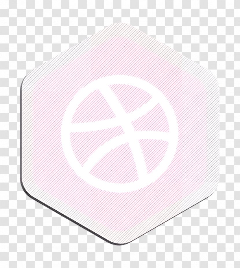 Dribble Icon Hexagon Logo - Social - Symbol Transparent PNG