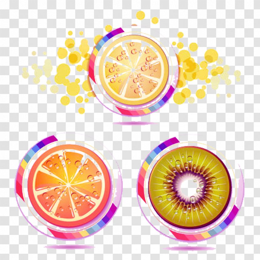 Lemon Kiwifruit Illustration - Decorative Picture Material Transparent PNG