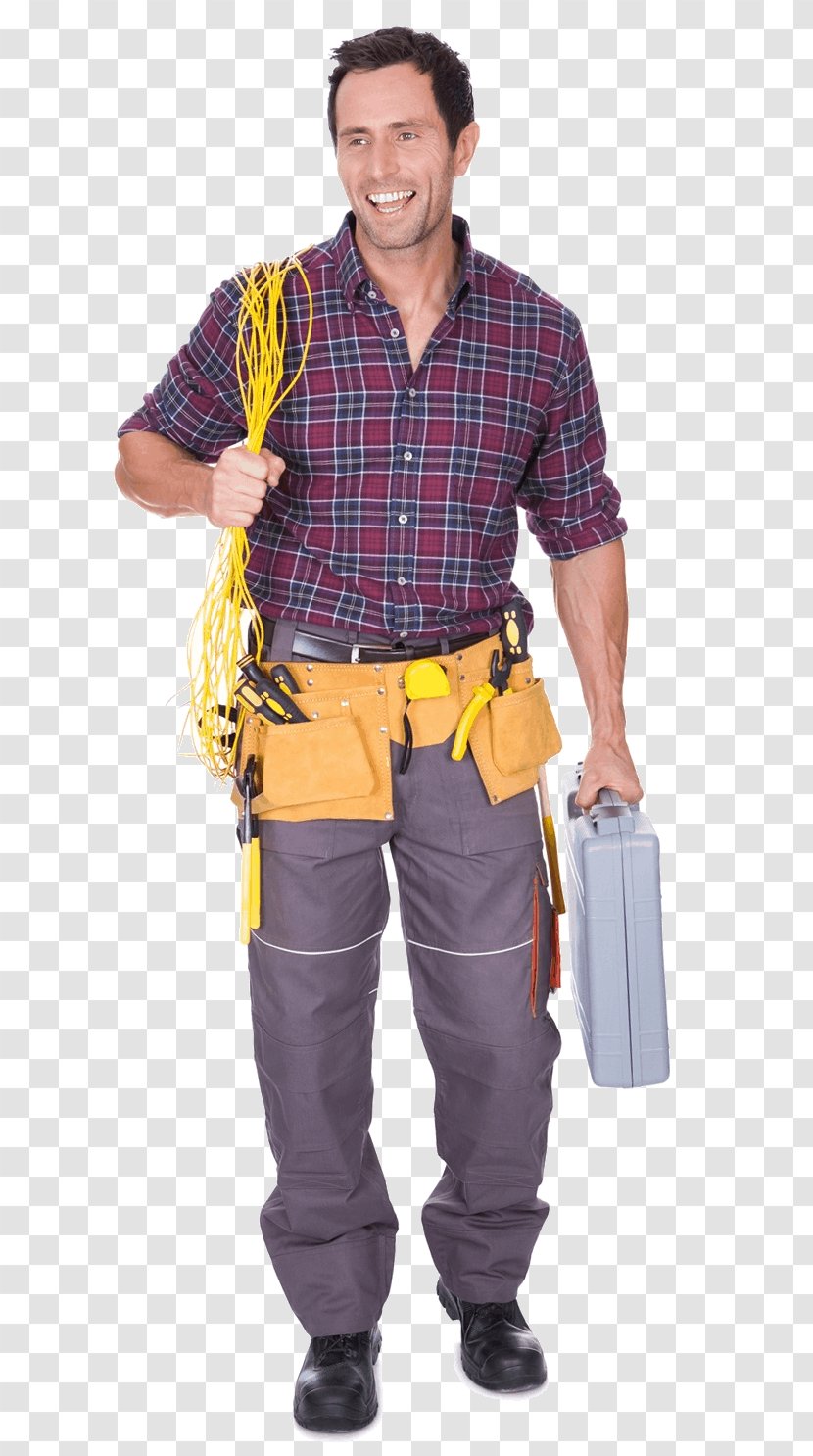 Construction Worker Electrician Laborer Electrical Engineering Wires & Cable - Certification - Title Box Transparent PNG