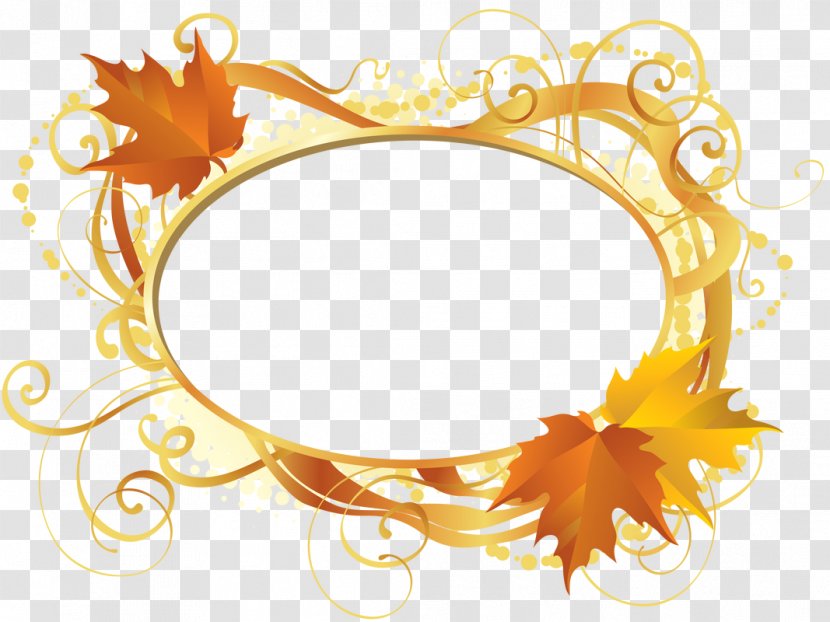 Borders And Frames Maple Leaf Picture Autumn Color - Frame Transparent PNG