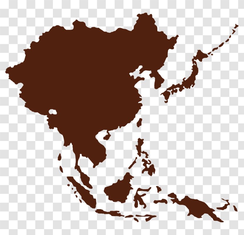 Asia-Pacific Southeast Asia World Map - Silhouette Transparent PNG