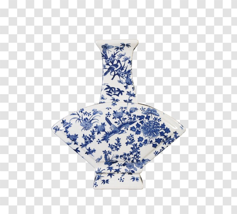 Vase Cobalt Blue And White Pottery Product Porcelain - Keramik Buatan Tangan Transparent PNG