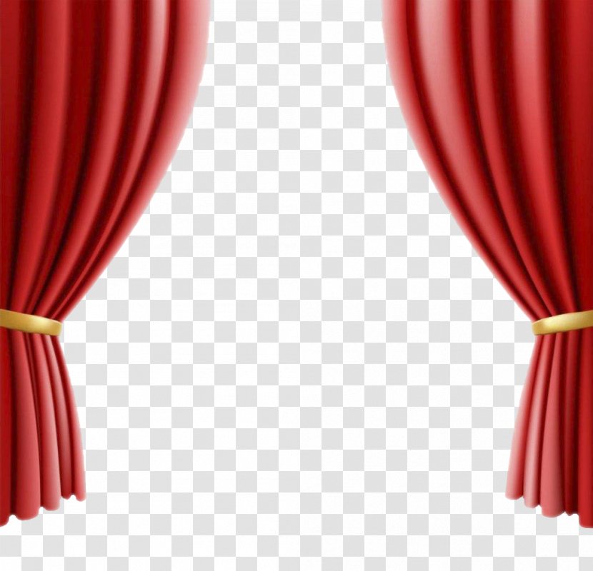 Theater Drapes And Stage Curtains Cinema Clip Art - Interior Design - Red Transparent PNG