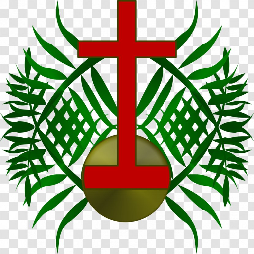 Palm Sunday Wish Holy Week Greeting Illustration - Symmetry - Green Bamboo Leaves Transparent PNG