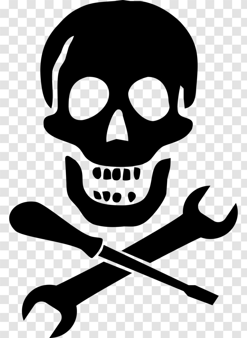 Piracy Clip Art - Head - Bone Transparent PNG