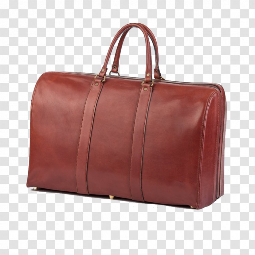 Leather Handbag Travel Suitcase - Garment Bag Transparent PNG