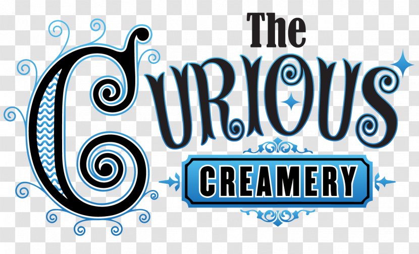 Ice Cream The Curious Creamery Logo Cake - Text Transparent PNG