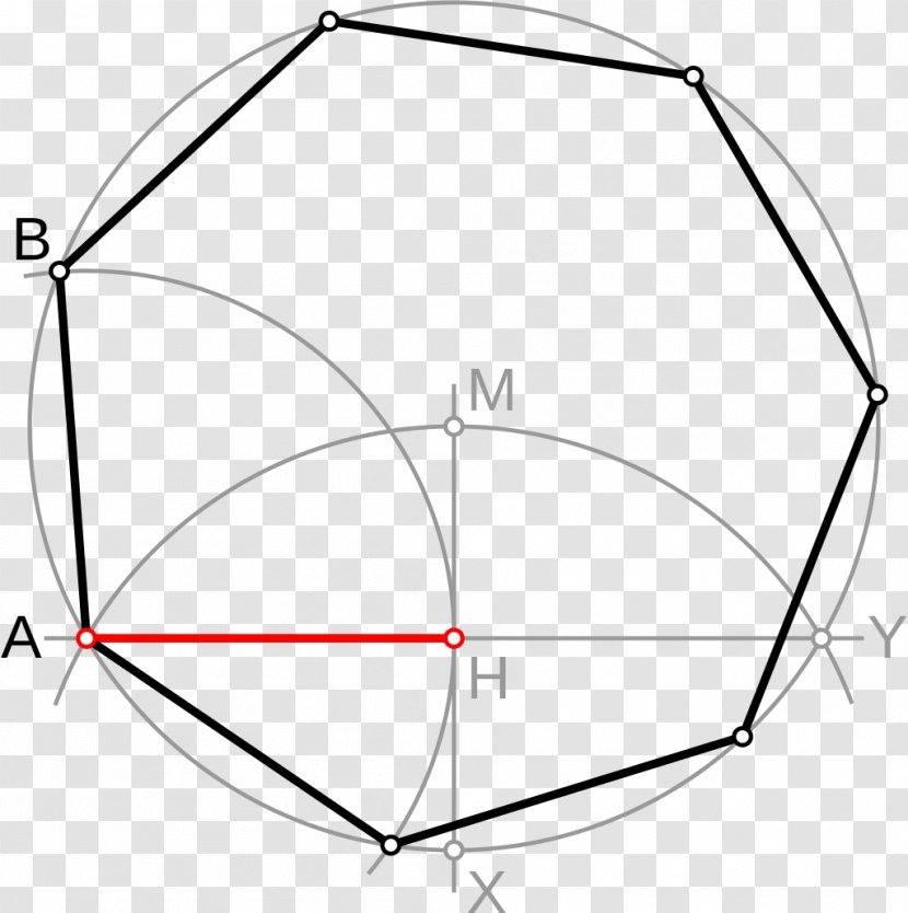 Heptagon Compass-and-straightedge Construction Decagon Fermat Number - Regular Polytope - Compass Transparent PNG