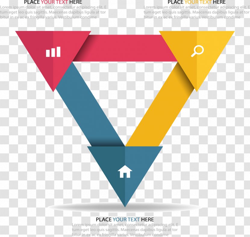 Triangle Infographic Icon - Text - Puzzle Information Chart Transparent PNG