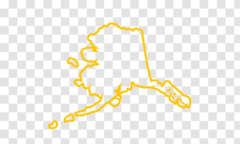 Line Point Angle Clip Art Brand - Yellow - Alaska Outline Maps Transparent PNG