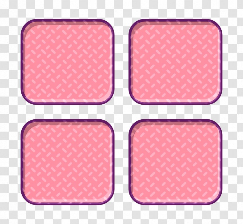 Grid Icon - Peach Pink Transparent PNG