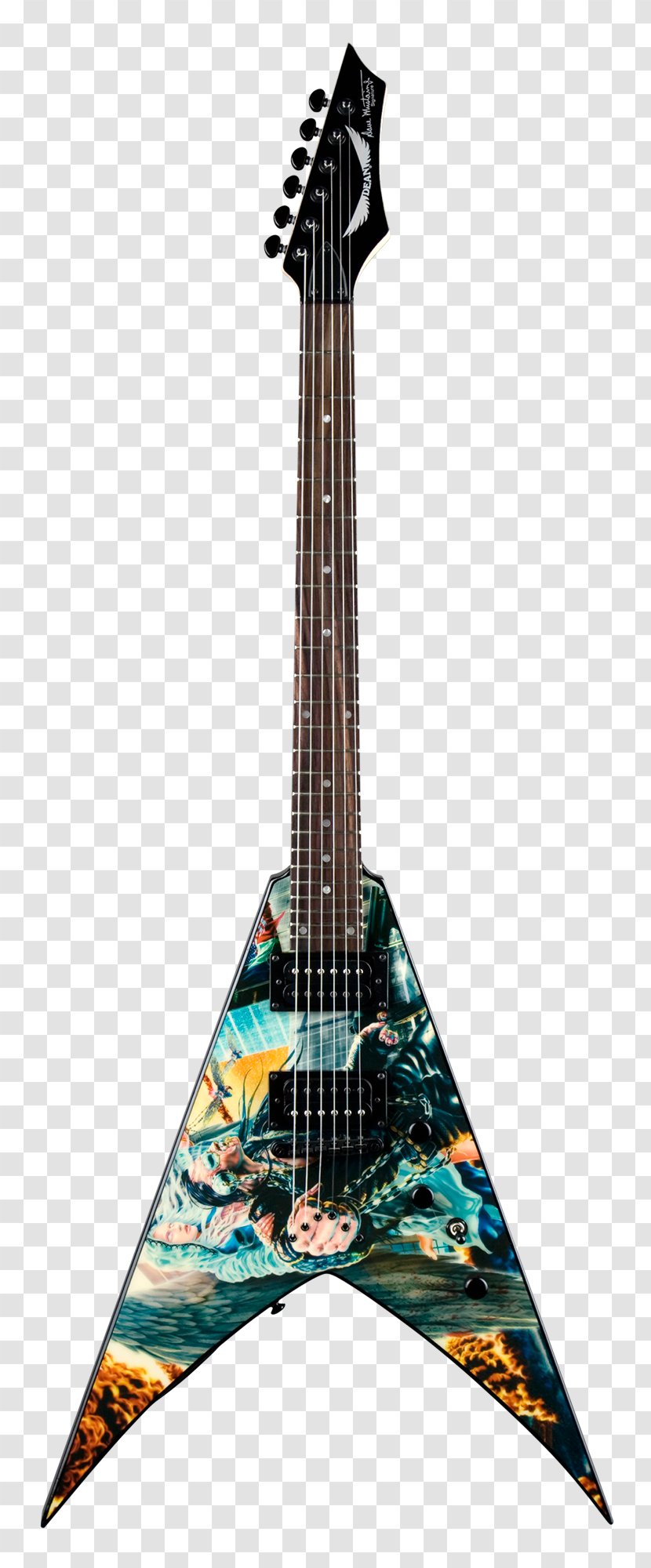 Dean VMNT Gibson Flying V Guitar United Abominations - Dave Mustaine Zero Transparent PNG