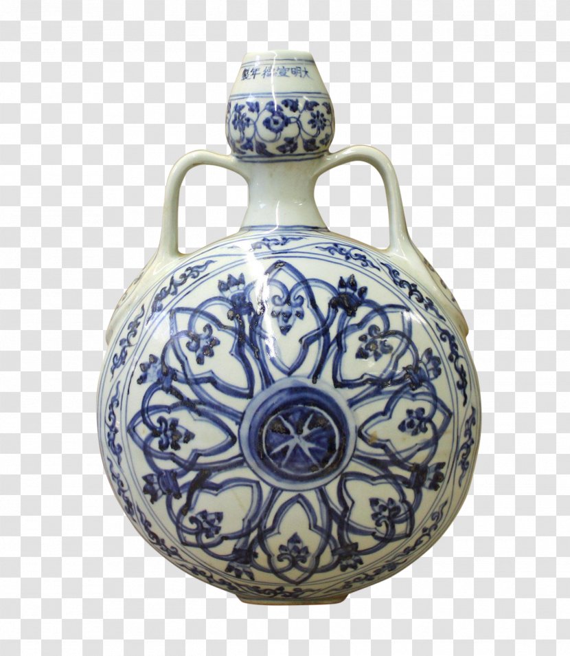 Blue And White Pottery Vase Ceramic Glaze - Peking Glass - Porcelain Bowl Transparent PNG