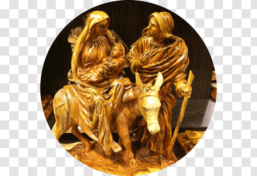 Olive Wood Carving In Palestine Bethlehem Statue - Carver Transparent PNG