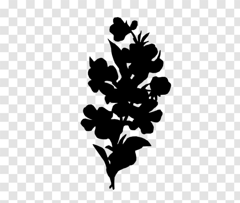 Flowering Plant Silhouette Font Leaf - Branching - Flower Transparent PNG