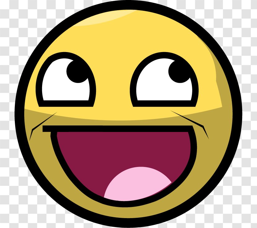 Smiley Face Emoticon Clip Art - Yellow - Crazy Transparent PNG