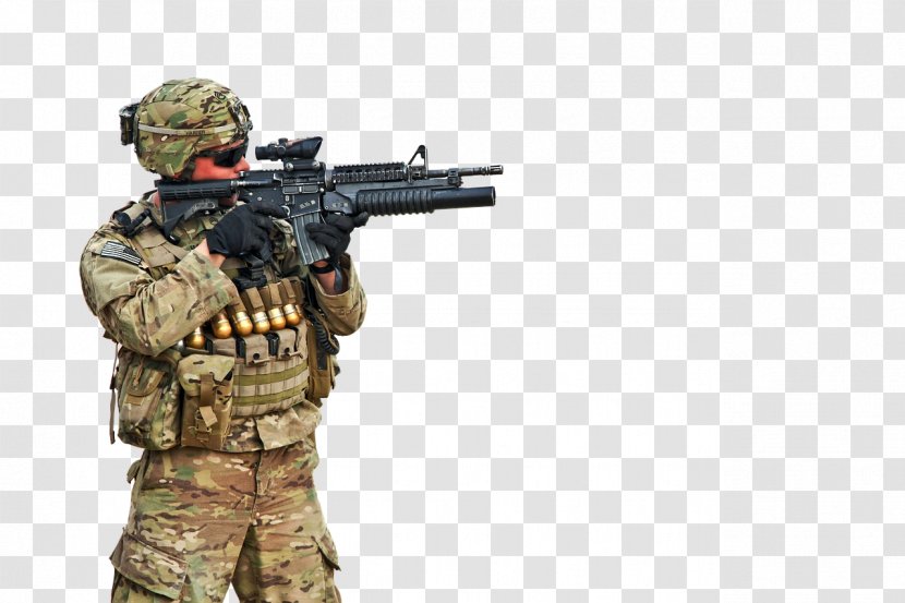 United States Soldier Military Infantry - Cartoon - Machine Gun Transparent PNG