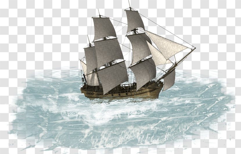 Brigantine Clipper Barque Galleon - Training Ship - Vehicle Transparent PNG