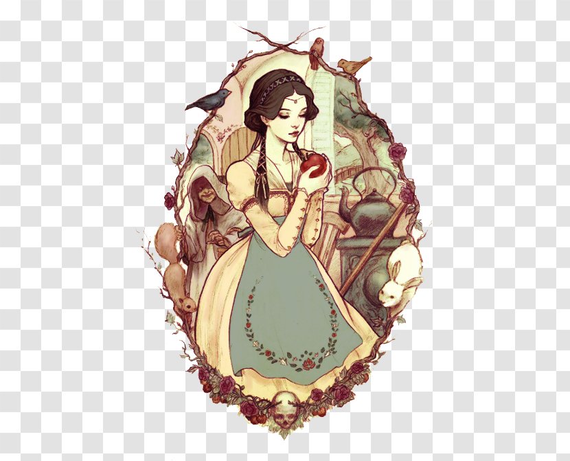 Snow White Queen Rapunzel Drawing Illustration - Frame - Princess Transparent PNG