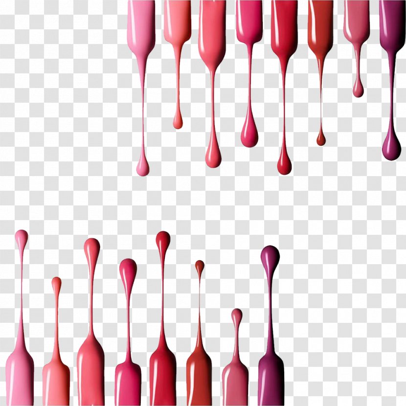 Lip Balm Lipstick Cosmetics Nail Polish - Gloss - Liquid Drip Transparent PNG