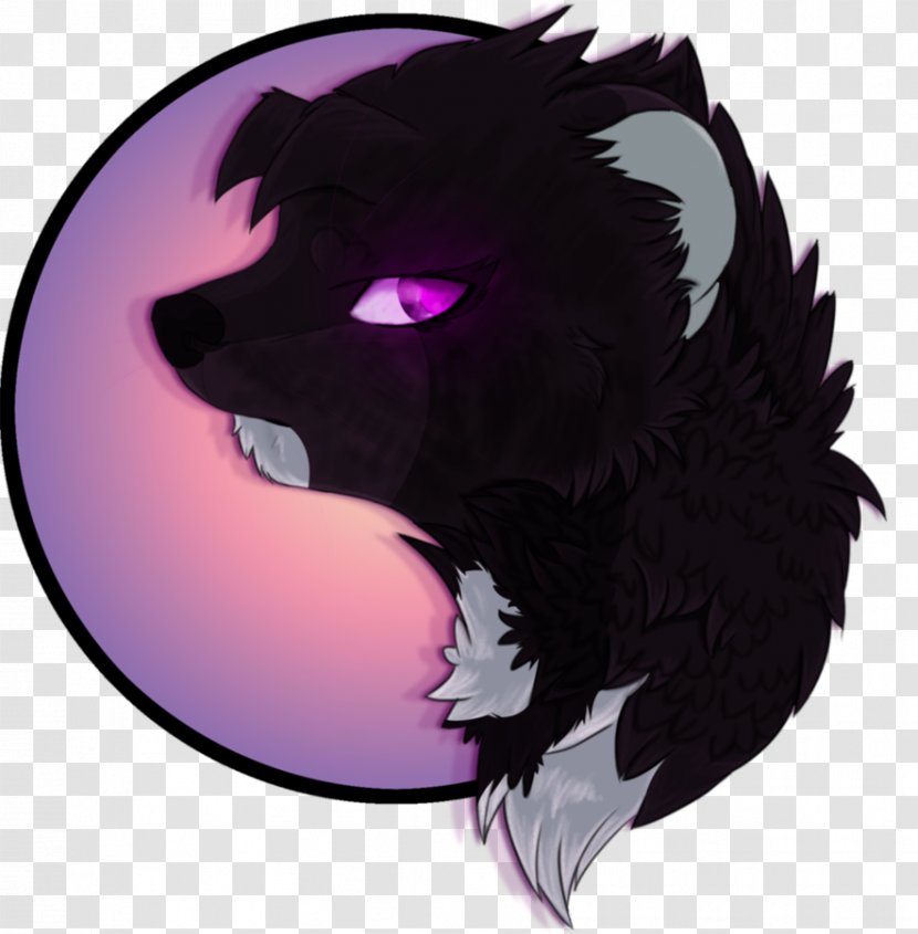 Whiskers Dog Cat Character Snout - Purple Transparent PNG