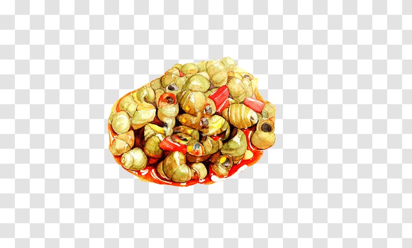 Vegetarian Cuisine - Fruit - Braised Snail Hand Painting Material Picture Transparent PNG