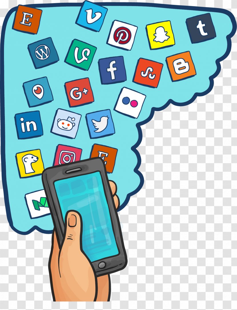 Social Media Network Icon - Technology - The Hands Of Smartphone Transparent PNG