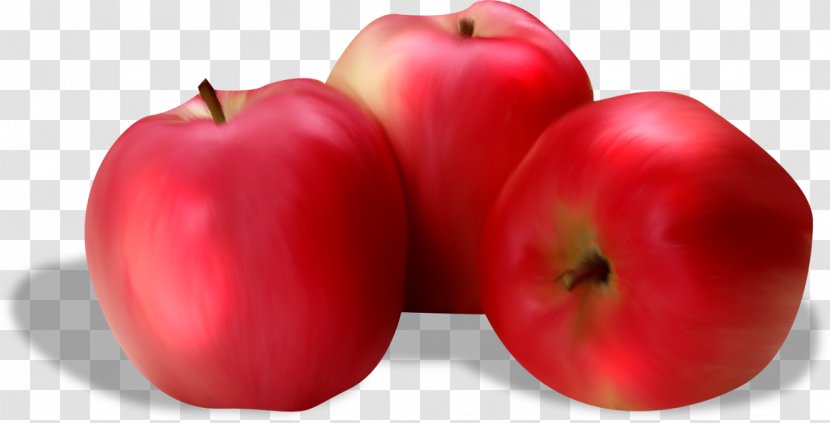 Apple Auglis Vecteur - Accessory Fruit - Three Red Apples Transparent PNG