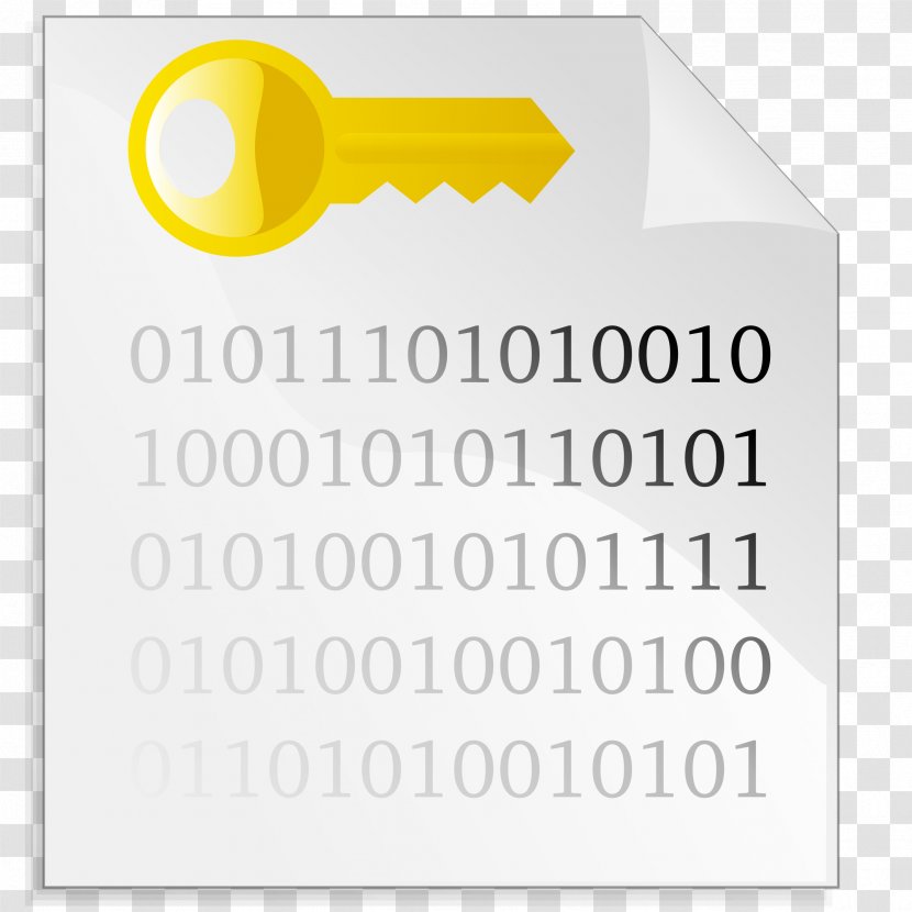 Binary Number File Clip Art - Yellow Transparent PNG