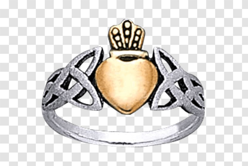 Earring Claddagh Ring Silver - Symbol Transparent PNG